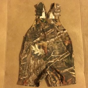 Boy 12 months overalls hunting camo new